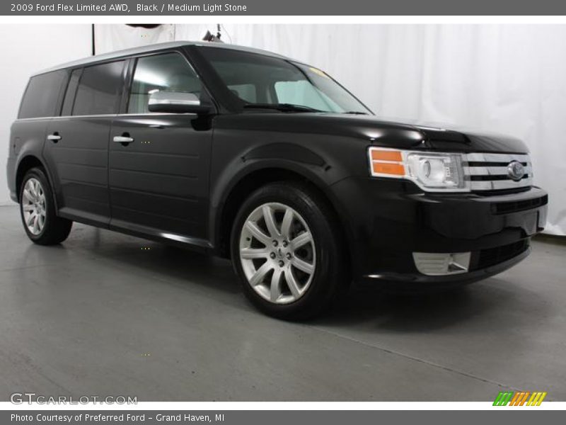 Black / Medium Light Stone 2009 Ford Flex Limited AWD