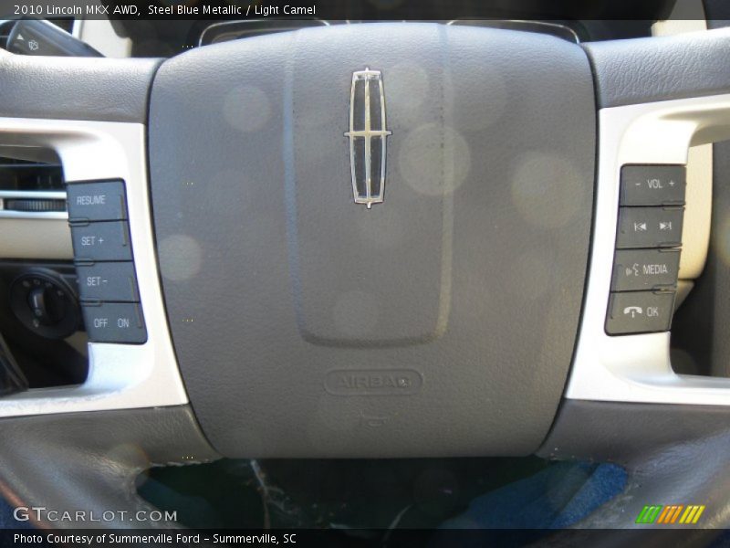 Steel Blue Metallic / Light Camel 2010 Lincoln MKX AWD