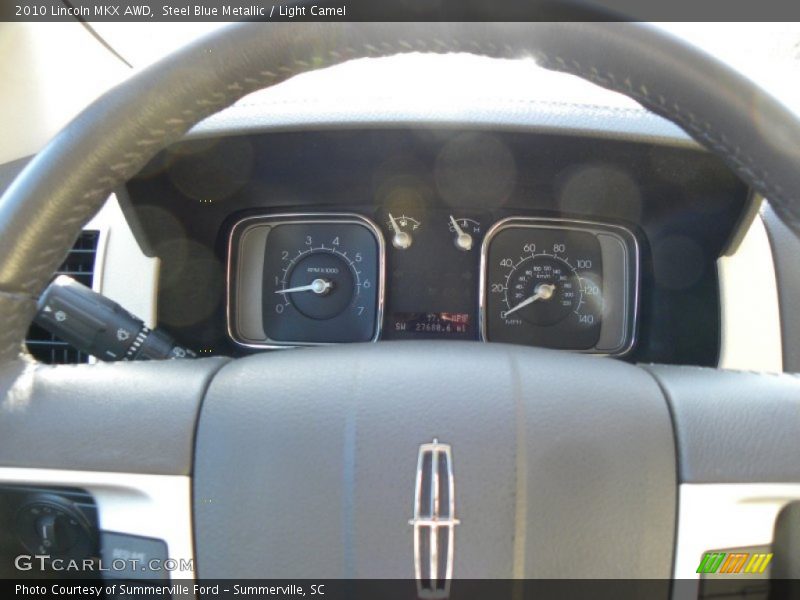 Steel Blue Metallic / Light Camel 2010 Lincoln MKX AWD
