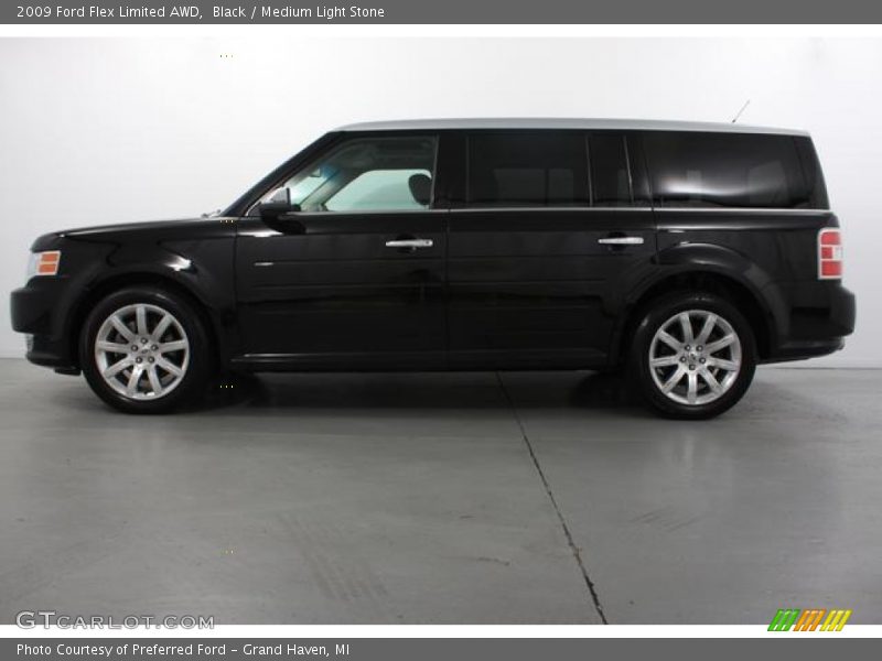 Black / Medium Light Stone 2009 Ford Flex Limited AWD