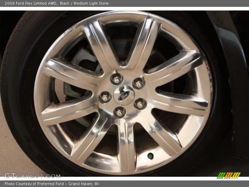 Black / Medium Light Stone 2009 Ford Flex Limited AWD