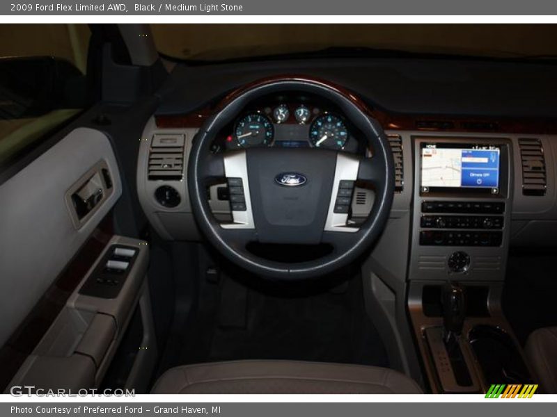 Black / Medium Light Stone 2009 Ford Flex Limited AWD