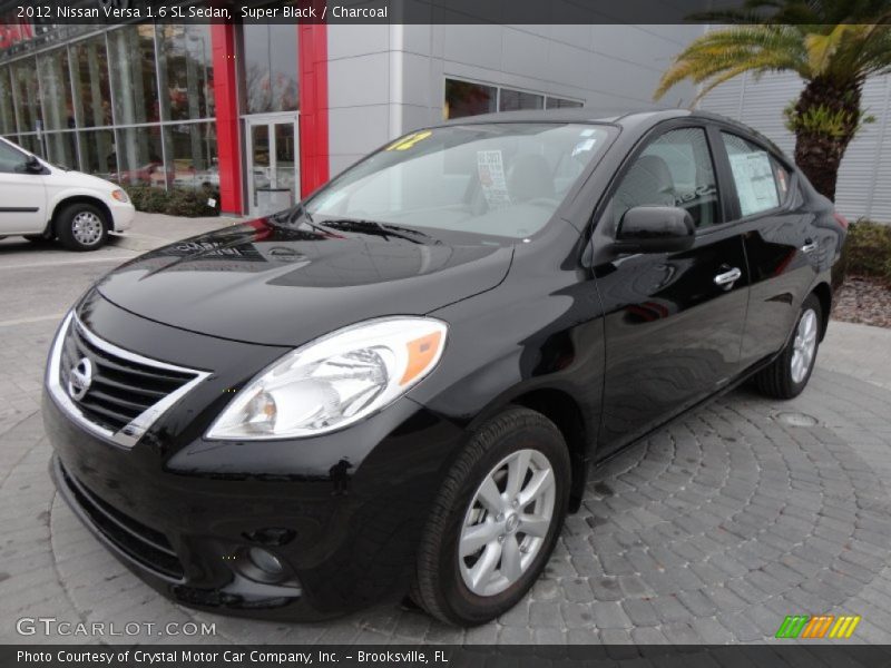 Super Black / Charcoal 2012 Nissan Versa 1.6 SL Sedan