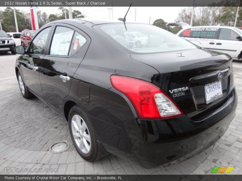 Super Black / Charcoal 2012 Nissan Versa 1.6 SL Sedan