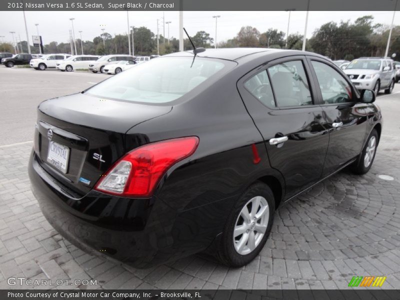 Super Black / Charcoal 2012 Nissan Versa 1.6 SL Sedan