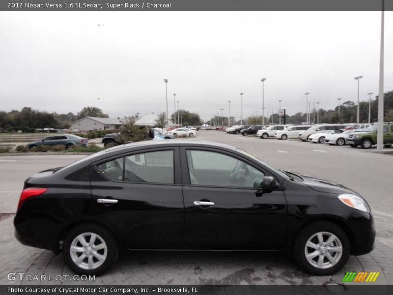 Super Black / Charcoal 2012 Nissan Versa 1.6 SL Sedan