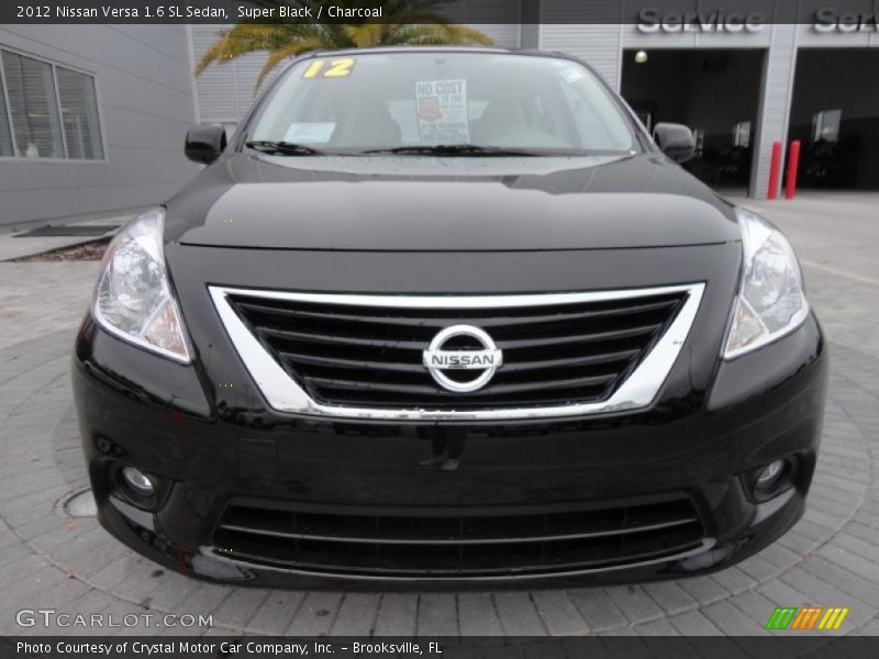 Super Black / Charcoal 2012 Nissan Versa 1.6 SL Sedan