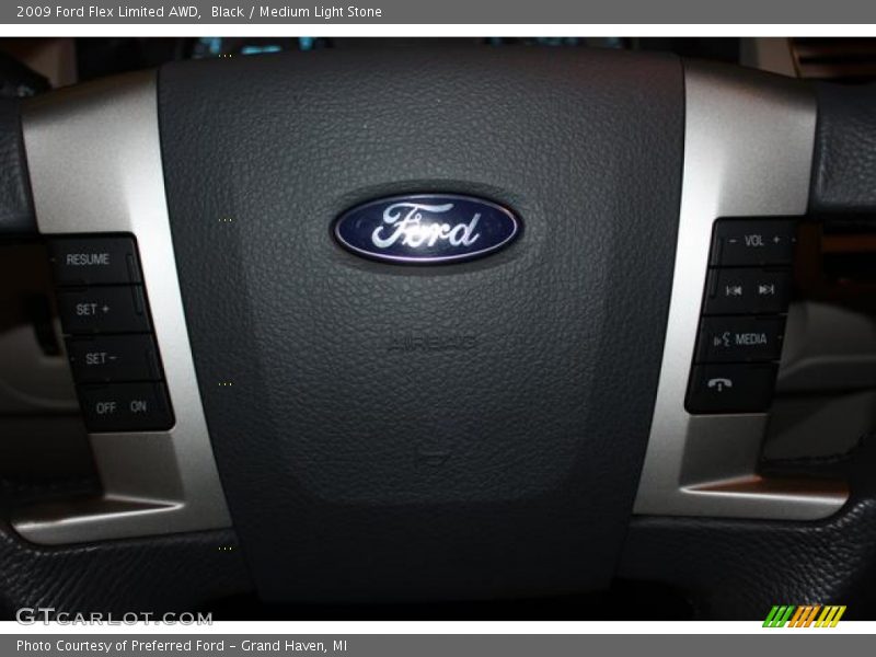 Black / Medium Light Stone 2009 Ford Flex Limited AWD