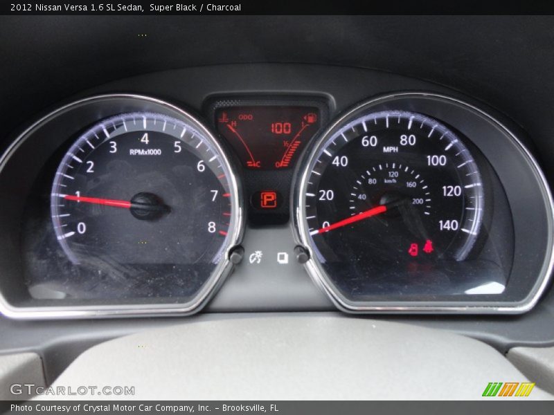 Super Black / Charcoal 2012 Nissan Versa 1.6 SL Sedan