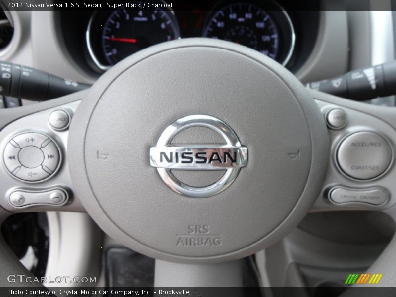 Super Black / Charcoal 2012 Nissan Versa 1.6 SL Sedan