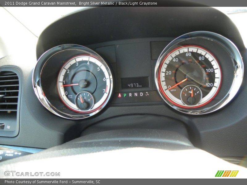 Bright Silver Metallic / Black/Light Graystone 2011 Dodge Grand Caravan Mainstreet