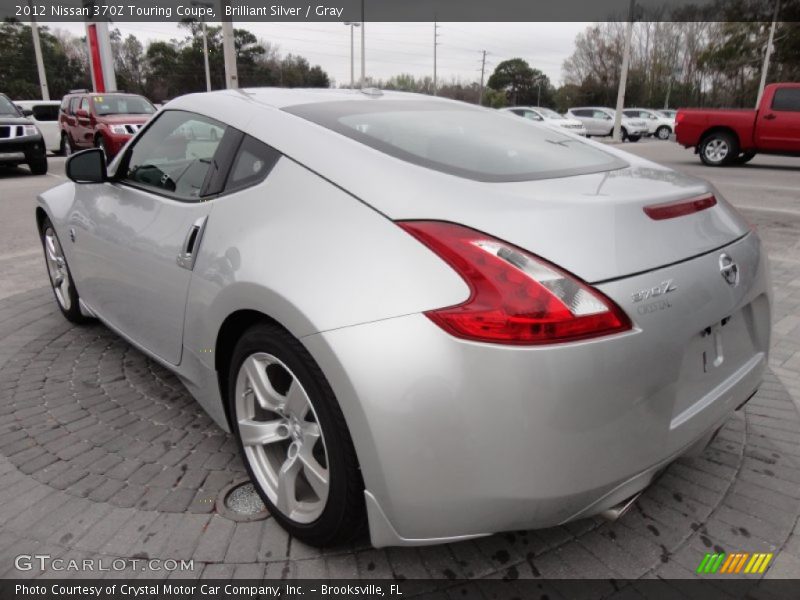 Brilliant Silver / Gray 2012 Nissan 370Z Touring Coupe