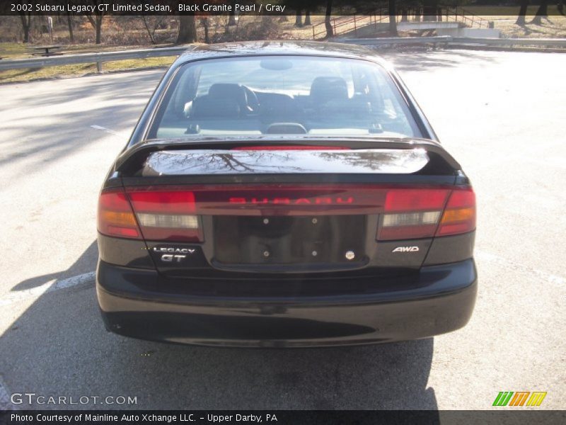 Black Granite Pearl / Gray 2002 Subaru Legacy GT Limited Sedan