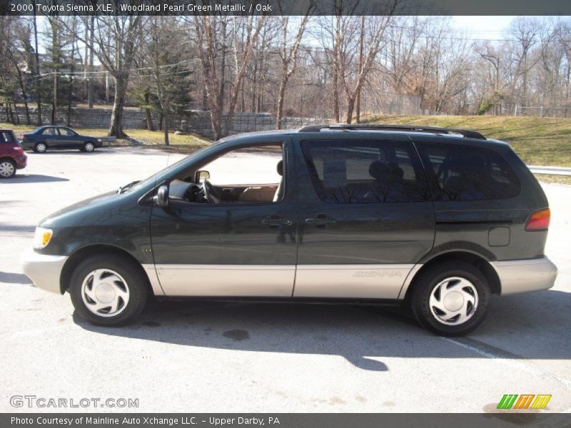 Woodland Pearl Green Metallic / Oak 2000 Toyota Sienna XLE
