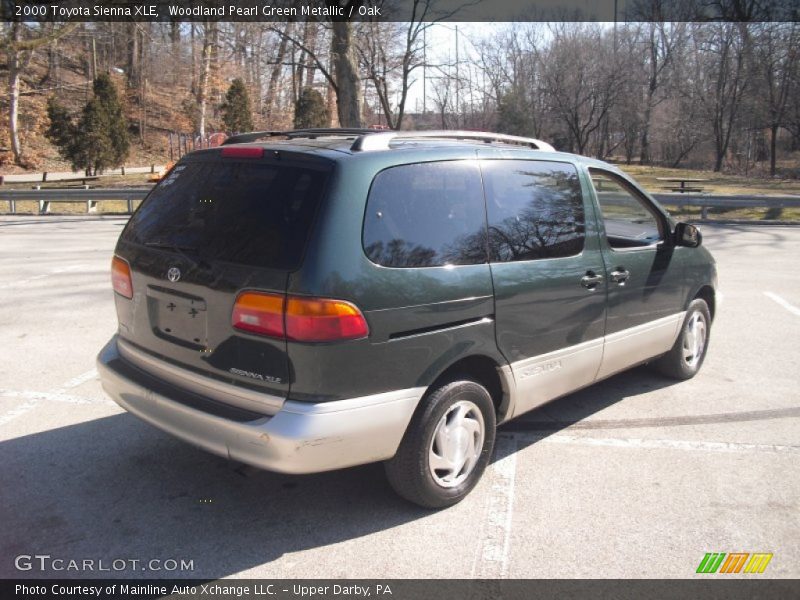 Woodland Pearl Green Metallic / Oak 2000 Toyota Sienna XLE