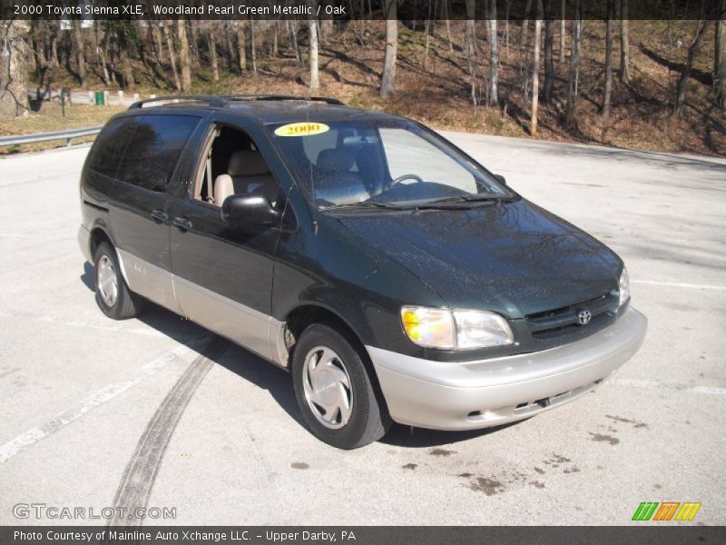 Woodland Pearl Green Metallic / Oak 2000 Toyota Sienna XLE