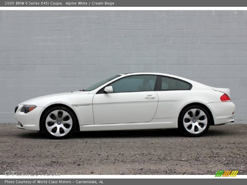 Alpine White / Cream Beige 2005 BMW 6 Series 645i Coupe
