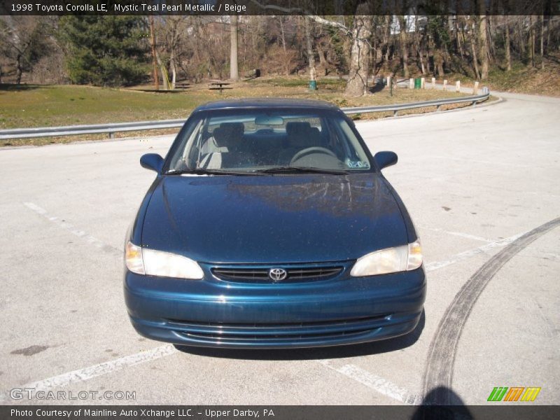 Mystic Teal Pearl Metallic / Beige 1998 Toyota Corolla LE