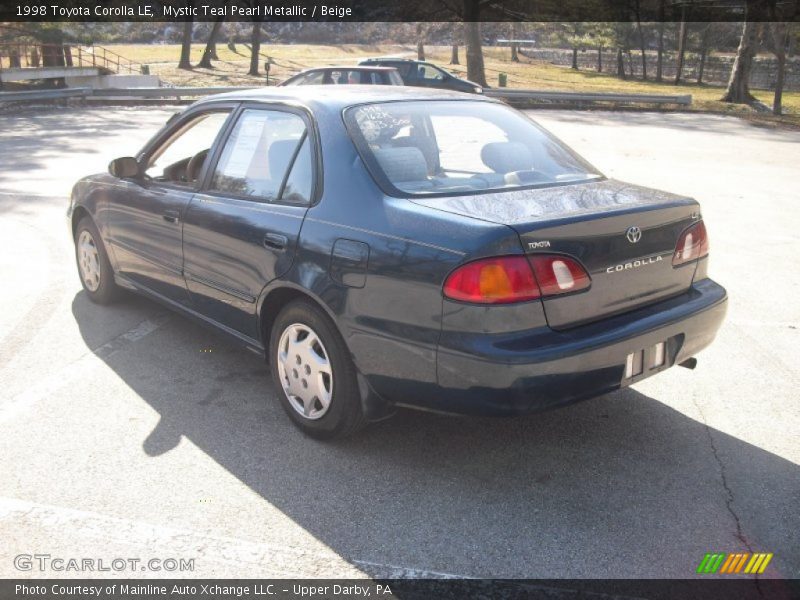 Mystic Teal Pearl Metallic / Beige 1998 Toyota Corolla LE