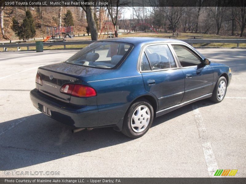 Mystic Teal Pearl Metallic / Beige 1998 Toyota Corolla LE