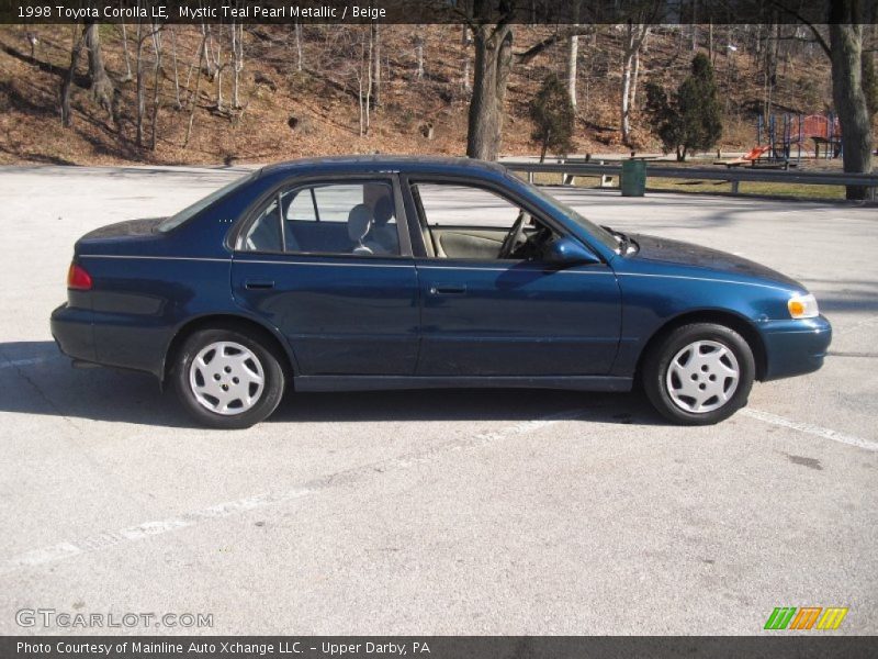 Mystic Teal Pearl Metallic / Beige 1998 Toyota Corolla LE