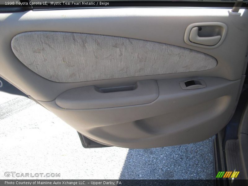 Mystic Teal Pearl Metallic / Beige 1998 Toyota Corolla LE