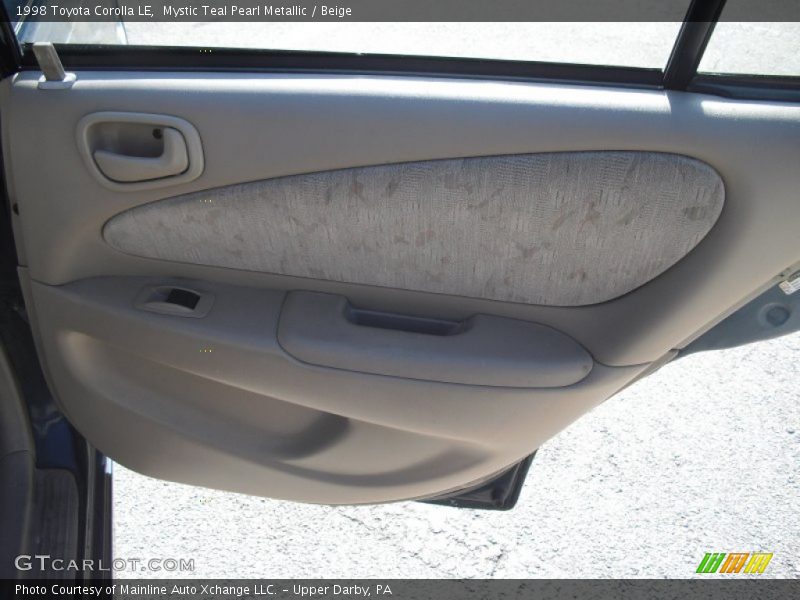 Mystic Teal Pearl Metallic / Beige 1998 Toyota Corolla LE
