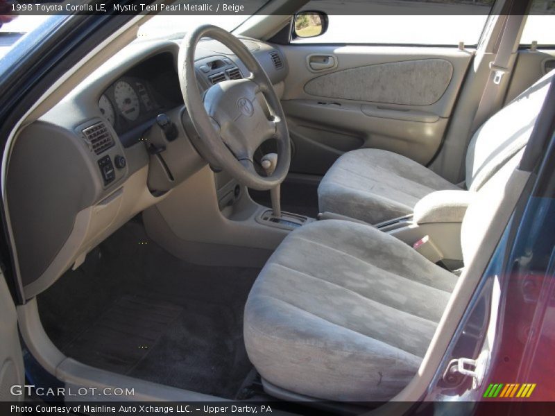 Mystic Teal Pearl Metallic / Beige 1998 Toyota Corolla LE