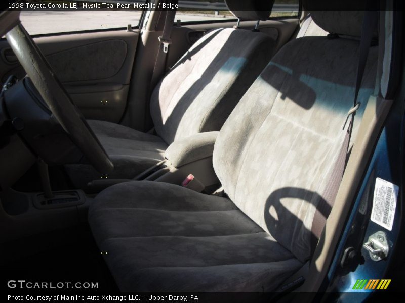 Mystic Teal Pearl Metallic / Beige 1998 Toyota Corolla LE