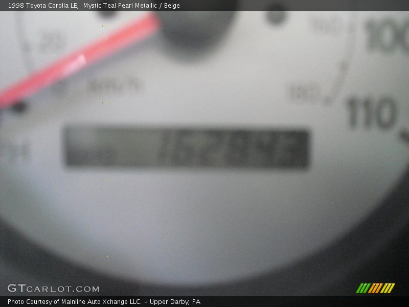 Mystic Teal Pearl Metallic / Beige 1998 Toyota Corolla LE