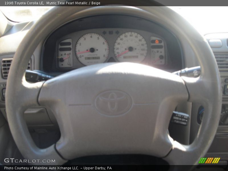 Mystic Teal Pearl Metallic / Beige 1998 Toyota Corolla LE