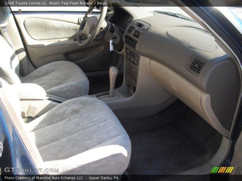 Mystic Teal Pearl Metallic / Beige 1998 Toyota Corolla LE