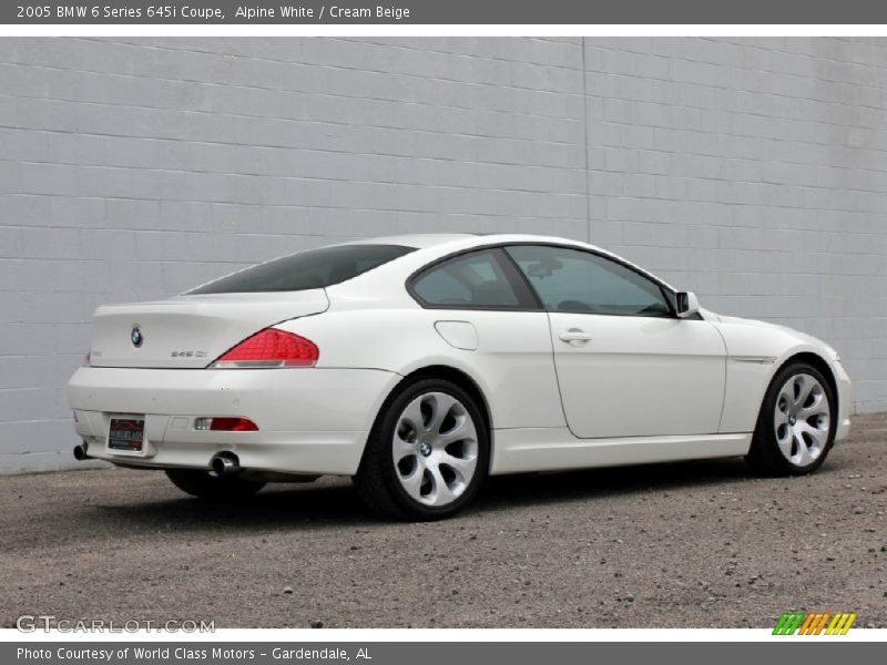 Alpine White / Cream Beige 2005 BMW 6 Series 645i Coupe
