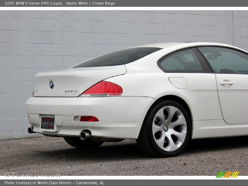 Alpine White / Cream Beige 2005 BMW 6 Series 645i Coupe