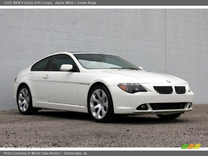 Alpine White / Cream Beige 2005 BMW 6 Series 645i Coupe