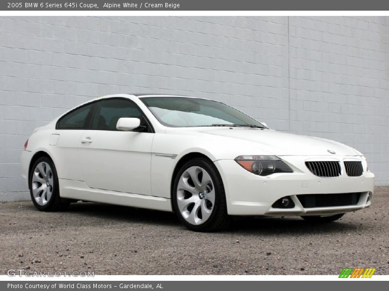 Alpine White / Cream Beige 2005 BMW 6 Series 645i Coupe