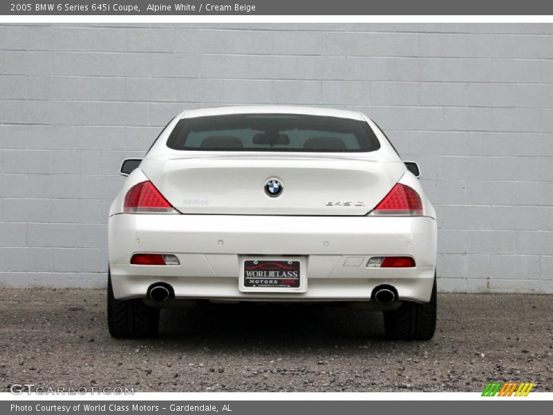 Alpine White / Cream Beige 2005 BMW 6 Series 645i Coupe