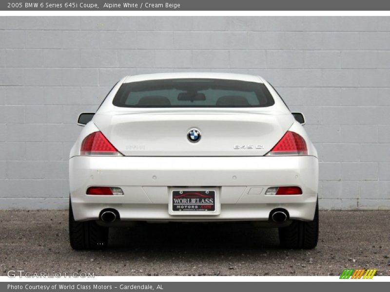 Alpine White / Cream Beige 2005 BMW 6 Series 645i Coupe