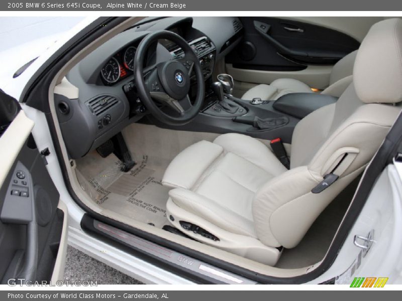 Alpine White / Cream Beige 2005 BMW 6 Series 645i Coupe