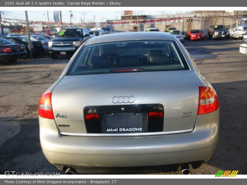 Canvas Beige Metallic / Ebony 2003 Audi A6 3.0 quattro Sedan