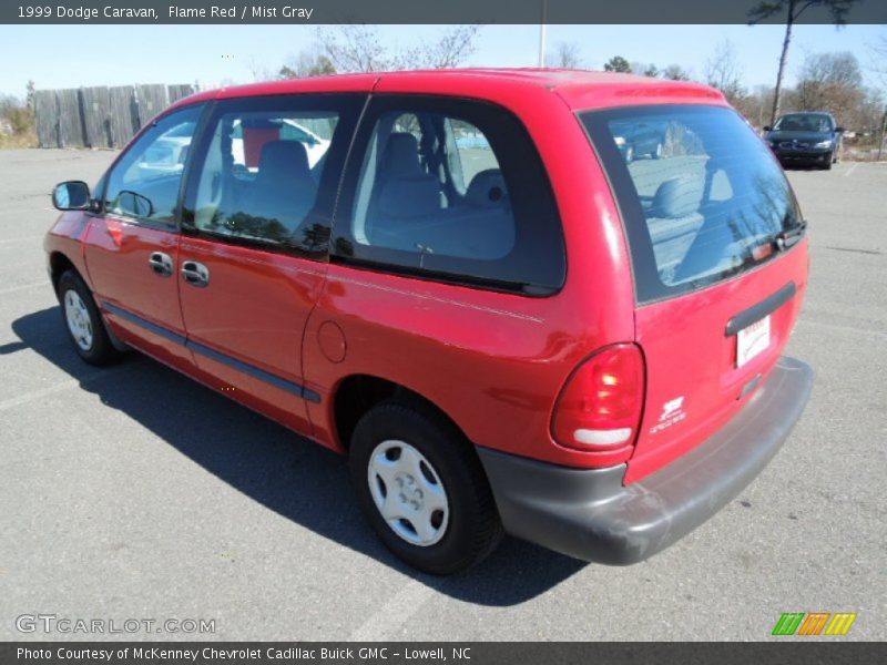 Flame Red / Mist Gray 1999 Dodge Caravan