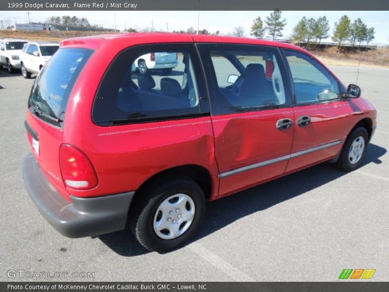 Flame Red / Mist Gray 1999 Dodge Caravan