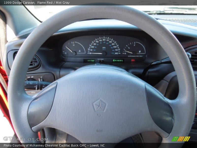 Flame Red / Mist Gray 1999 Dodge Caravan