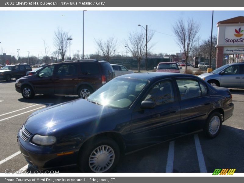 Navy Blue Metallic / Gray 2001 Chevrolet Malibu Sedan