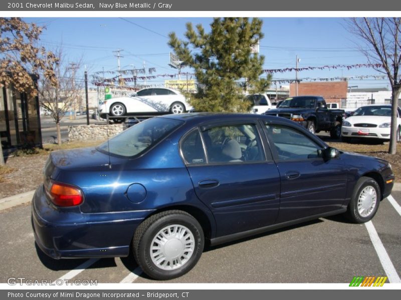 Navy Blue Metallic / Gray 2001 Chevrolet Malibu Sedan