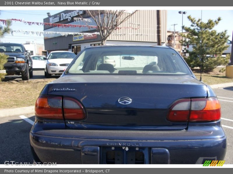 Navy Blue Metallic / Gray 2001 Chevrolet Malibu Sedan