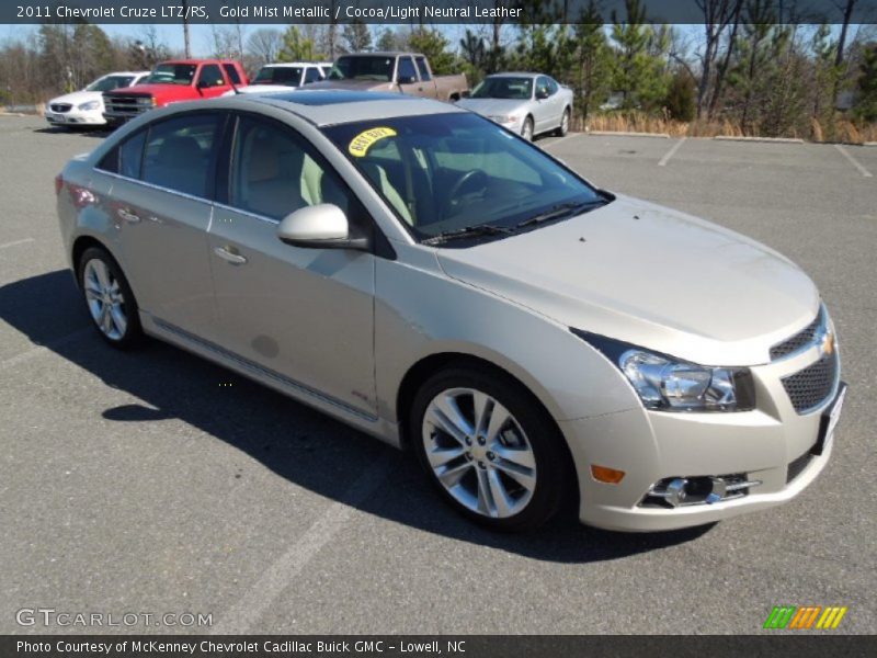 Gold Mist Metallic / Cocoa/Light Neutral Leather 2011 Chevrolet Cruze LTZ/RS