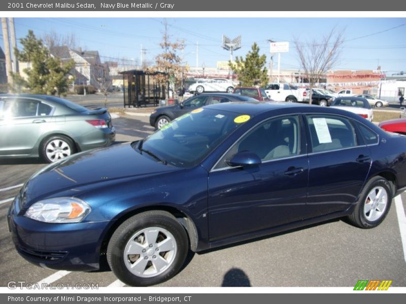 Navy Blue Metallic / Gray 2001 Chevrolet Malibu Sedan