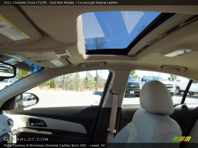 Gold Mist Metallic / Cocoa/Light Neutral Leather 2011 Chevrolet Cruze LTZ/RS