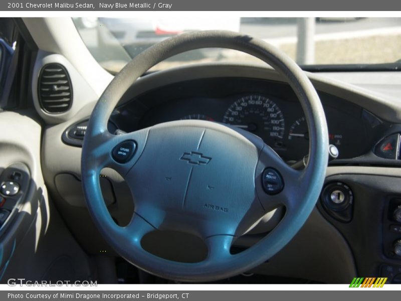 Navy Blue Metallic / Gray 2001 Chevrolet Malibu Sedan